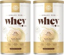 SOLGAR Gras Fed Whey to Go, Vanille - 11,9 Unze, Paket von 2 - Grass-Fed Whey Protein Powder - rBGH Free, Non-GMO, Gluten Free - 26 Gesamt Servierungen