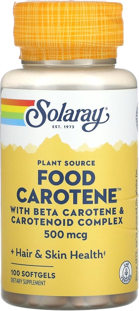 Solaray Food Carotene Kapseln, 10000IU, 100 Count