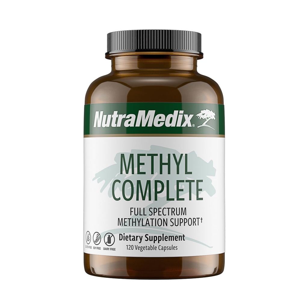 NutraMedix Méthyl Complet - Capsules complètes de soutien de la méthylation et de l'énergie - Vitamine B2, B6, B12 & Folate - avec la créatine monohydratée et bêtaïnhydre (120 Nombre)