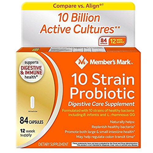 Membres marquent 10 souches probiotiques (84 nombre) (2 paquets)