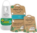PARAKITO Mosquito, Insecte & Bug Spray Bundle - Inclut Spray, Turquoise Wristband & 4 Recharges