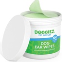 Hund Ohr Reiniger Wipes mit Aloe Vera und Eucalyptus (100 Zähler) Ohr Behandlung Otic Cleanser für Hunde- Hilft Juckreiz und Irritants - Safe für Welpen über 12 Wochen