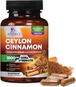 Organic Ceylon Cinnamon Supplement 1800mg - Zertifizierte Bio Ceylon Cinnamon Pulver Pillen - Energie & Herz Unterstützung für Frauen und Männer, in den USA, Antioxidans, Glutenfrei, Non-GMO - 60 Kapseln