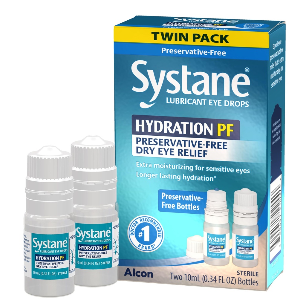 Systane Hydration Multi-Dose Konservierungsfreie Augentropfen Dry Eye Relief Twin Pack (2x10ml)