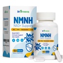 500mg NMNH, supplément NMN alternative avec NR, TMG, resvératrol, COQ10, supplément NAD, anti-vieillissement, énergie, boost NAD+ Niveaux, 60 gélules