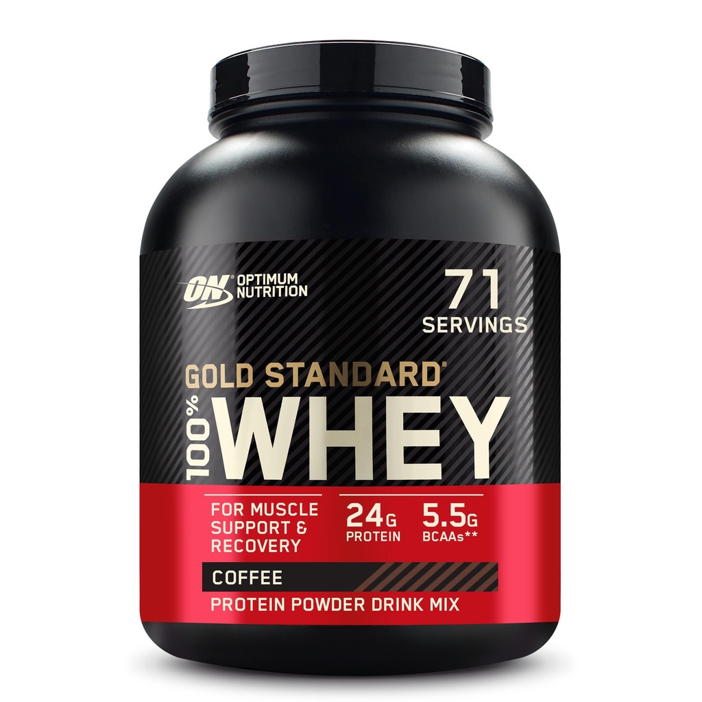 Optimum Nutrition Or Standard 100% Whey Protéine Poudre, Café, 5 livres (paquetage mai Vary)