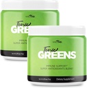 Tonic Greens Powder Vitamin Boost Supplement Offizielle Formel - Natural Green Blend Energy Supplement Extra Strength - BCAA L-Glutamin Vitamin B6, Revolutionary Energy Fix Solution Reviews (2 Pack)