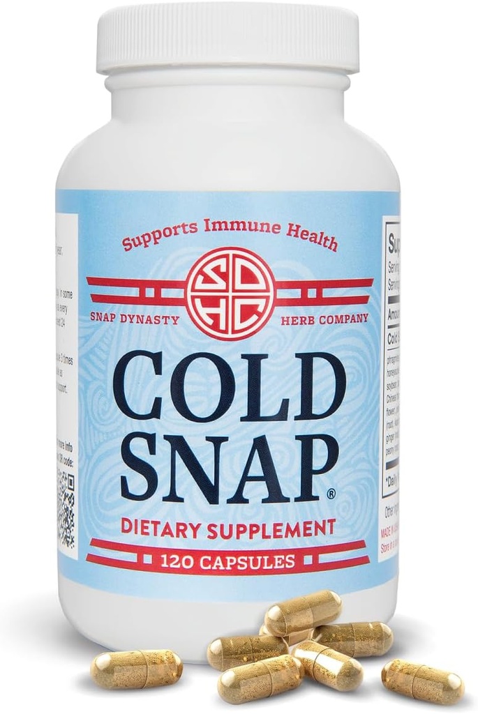 Snap Dynasty Cold Snap - 120ct Kapseln, Packung von 1 - pflanzenbasierte umfassende Immun-Gesundheit Unterstützung für alle Altersgruppen, schnelle Ergänzungen für Kälte und Flu Unterstützung, keine Kontraindikationen