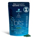 ENERGYBITS - Comprimés de Spiruline Biologique - Superfood d'algues végétales - pour focus, fitness, énergie - Protéines végétales - Sans gluten - Collagène, Vitamine B12, Omega 3 - Keto & Vegan - 1000 comprimés d'algues