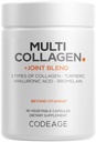 Codeage Multi Collagen Protein + Joint Blend Supplement, Hyaluronsäure, Bromelain, Turmeric, Ginger, Boswellia, Astaxanthin - Hydrolyzed Bovine Collagen - 5 Collagen Typen - Non-GMO - 90 Kapseln