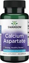 Swanson Calcium Aspartate - Kräuterergänzung Förderung von Knochen, Herz, & Muskel Gesundheit - Natürliche Formel Förderung Gesamtkörper Wellness - (60 Kapseln-200mg Jeder)