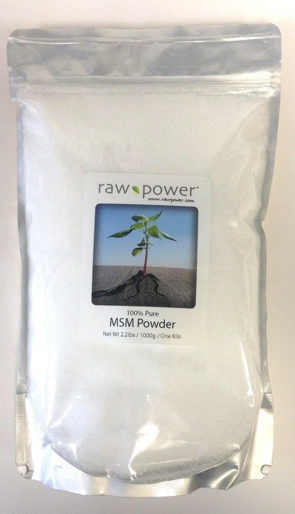 Raw Power MSM Powder, 100% Pure, (ONE Kilo/2.2lbs/1000g, Made in USA)