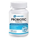OMOGS Probiotiques 90 milliards CFU 18 souches, avec 3 prébiotiques organiques et vitamine C, supplément nutritionnel pour les femmes, les hommes et les enfants, soutenir le métabolisme, l'immunité et la santé digestive, non-OGM, 90 comprimés