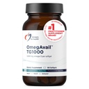 Conceptions pour la santé OmegAvail TG1000 - TG (Triglycéride) Supplément d'huile de poisson avec EPA/DHA - hautement concentré 1000mg Oméga-3 par softgel - Saveur de citron naturel + Pas d'arrière-goût de poisson (60 softgels)