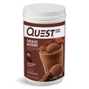 Quest Nutrition Chocolat Poudre de protéines de milkshake, 22g de protéines, 2g de glucides nets, 1g de sucre, faible teneur en glucides, sans gluten, 1,6 livre, 24 portions
