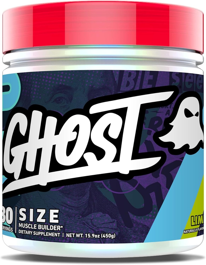 GHOST Größe Muskelaufbau Nahrungsergänzung - Lime, 30 Servierungen - Muskelwachstum und Kraftbau Ergänzungen für Männer & Frauen - Kreatin, Betaine & Beta-Alanine - frei von Zucker & Gluten, Vegan