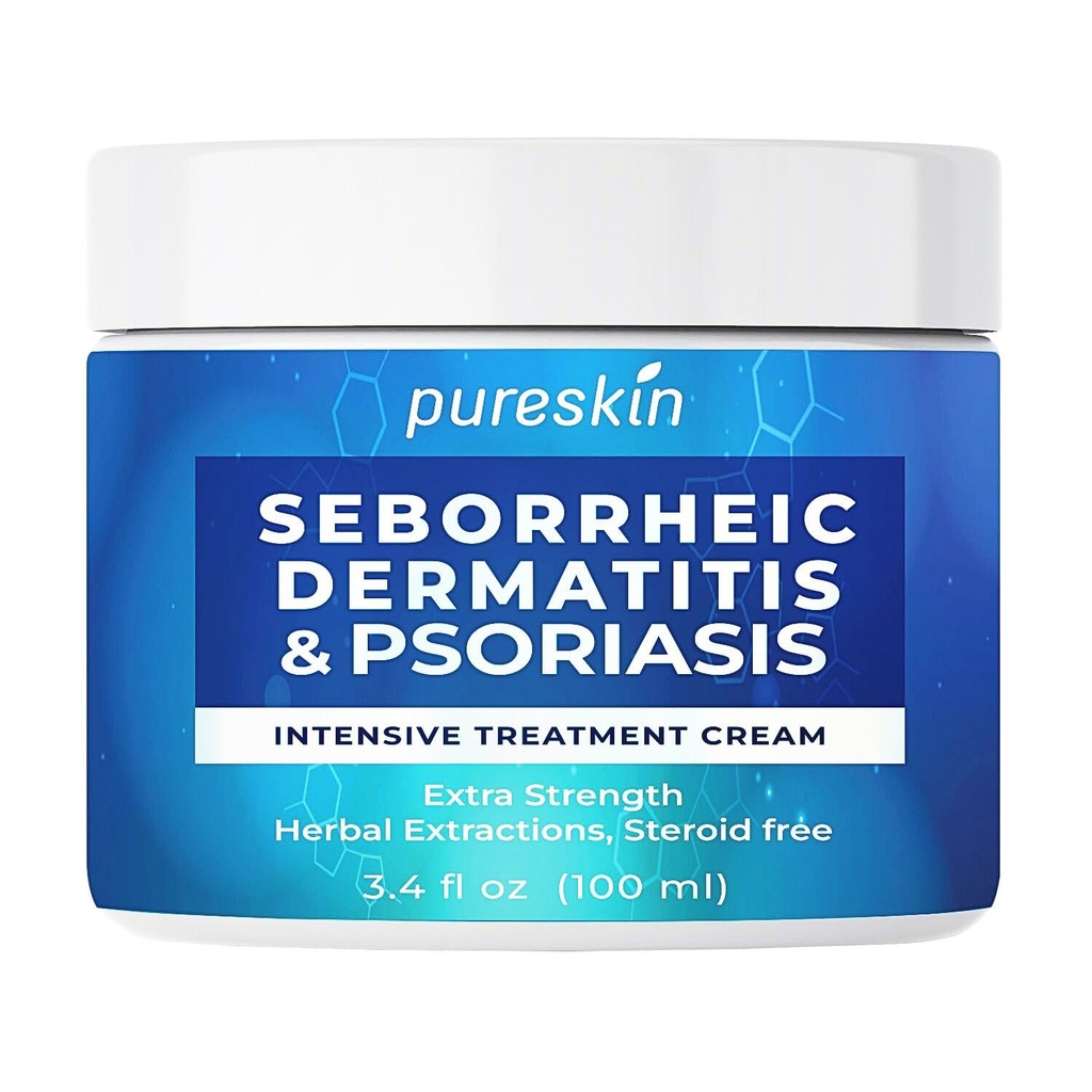 Seborrheic Dermatitis Psoriasis Creme: Antifungal Behandlung - Traditionelle Kräuter Infused - Relief für Flaking Irritated Scalp Skin - Steroide Free Lasting Result 3.4 Oz