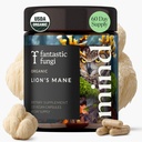Lions Mane Supplément Capsules, Lion Mane Mushroom Supplément pour la mémoire, Focus & Mood support, Adaptogen Extrait de champignons fonctionnels - 100% USDA Organic, Vegan- Glass Jar, 120 capsules, 2 mois d'approvisionnement