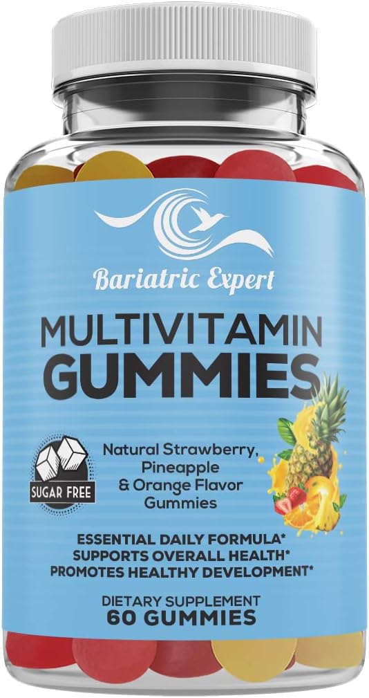 Bariatric Expert Multivitamin Sugar Free Gummies – Fast-Melting Nahrungsergänzung für Erwachsene Post Bariatric Chirurgie, Ernährungsberater Empfohlen, 60 Zähler