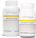 Ensemble thérapeutique intégratif avec vitamine buvée C 1 000 mg, 60 Capsules et Tri-Magnésium, 90 Capsules - vitamine buvée C pour le soutien antioxydant* - Tri-Magnésium pour la santé cardiaque et osseuse*