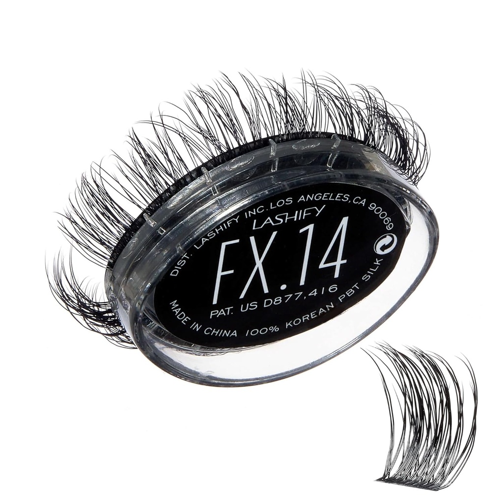 Lashify Fluffy FX 14mm Gossamer DIY Wimpern Verlängerungen Nachfüllen, Für die meisten Curliest und Fluttery Aussehen, Schwarz, Einfache Falsch Lashes