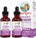 Elderberry Syrup | USDA Organic Elderberry | Sugar Free Adults & Kids Immun Support Supplement für Alter 1+ | Clean Label Project Verified, Vegan, Non-GMO, Gluten Free | 1 Fl Oz (2 Pack)