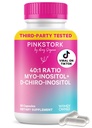 Supplément Inositol Rose Stork pour les femmes – 40:1 Myo-Inositol & D-Chiro Inositol – Hormone Balance, Fertilité et Soutien Ovarien – Régularité du cycle et bien-être métabolique, 30 portions