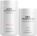 Code of Daily ADK Vitamin & Probiotic Bundle – Vitamin A Retinyl Palmitate, Vitamin D3 Cholecalciferol, Vitamin K, 50 Billion CFU SBO Probiotic Blend, Non-GMO