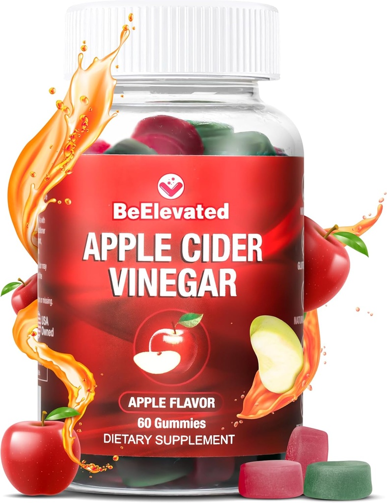 Apple Cider Essig Gummy | Weight Loss Ginger Ergänzungen für Frauen & Männer | 500mg ACV Gummi für Belly Fat Burner | Boost Metabolism | Non-GMO Apple Flavor Vitamine | (60 Count Bottle)