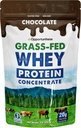 Opportuniteas Poudre de protéines de fer à l'herbe Concentrate - Chocolat - Supplément de protéines pures - Non OGM, sans hormones et sans gluten - 1lb