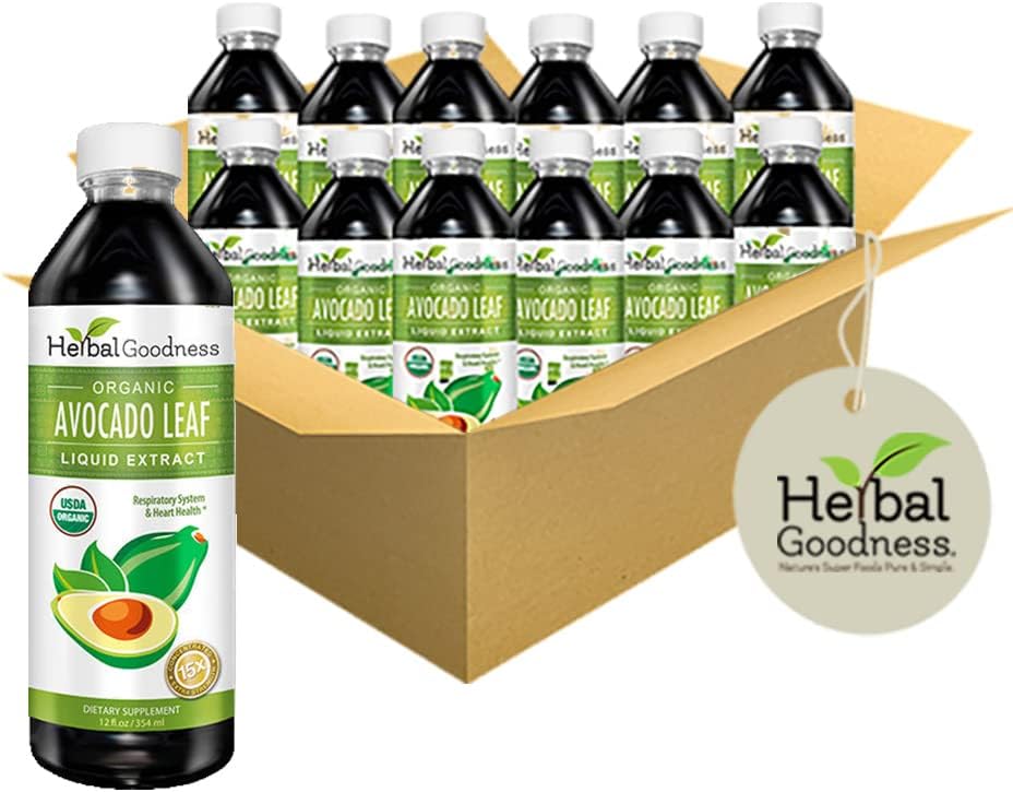 pflanzliche Güte Avocado Blatt Extrakt Liquid Supplement - Probiotic Protein Gut Health Fiber Supplement Knochen Gesundheit und Immununterstützung -12(12oz) btls (Pack von 12)