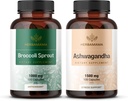 HERBAMA Broccoli Sprout und Ashwagandha Root Kit - Bundle von 1000 mg Broccoli Sprout & 1500 mg Ashwagandha Root Capsules - Vegan, Non-GMO, Sugar & Gelatin-Free - 2 Pack