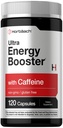 Horbäach Energy Supplement | 120 Kapseln | mit Koffein, Ginseng & Vitamin B12 | Daily Energy Booster Pillen | Non-GMO, Glutenfrei