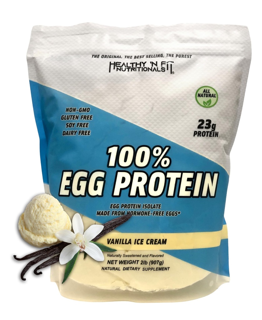 Gesunde 'N Fit 100% Eiprotein- Vanille-Eiscreme (2lb): 100% Eiweiß Protein Plus natürliche Peptide. Reines, natürliches Protein