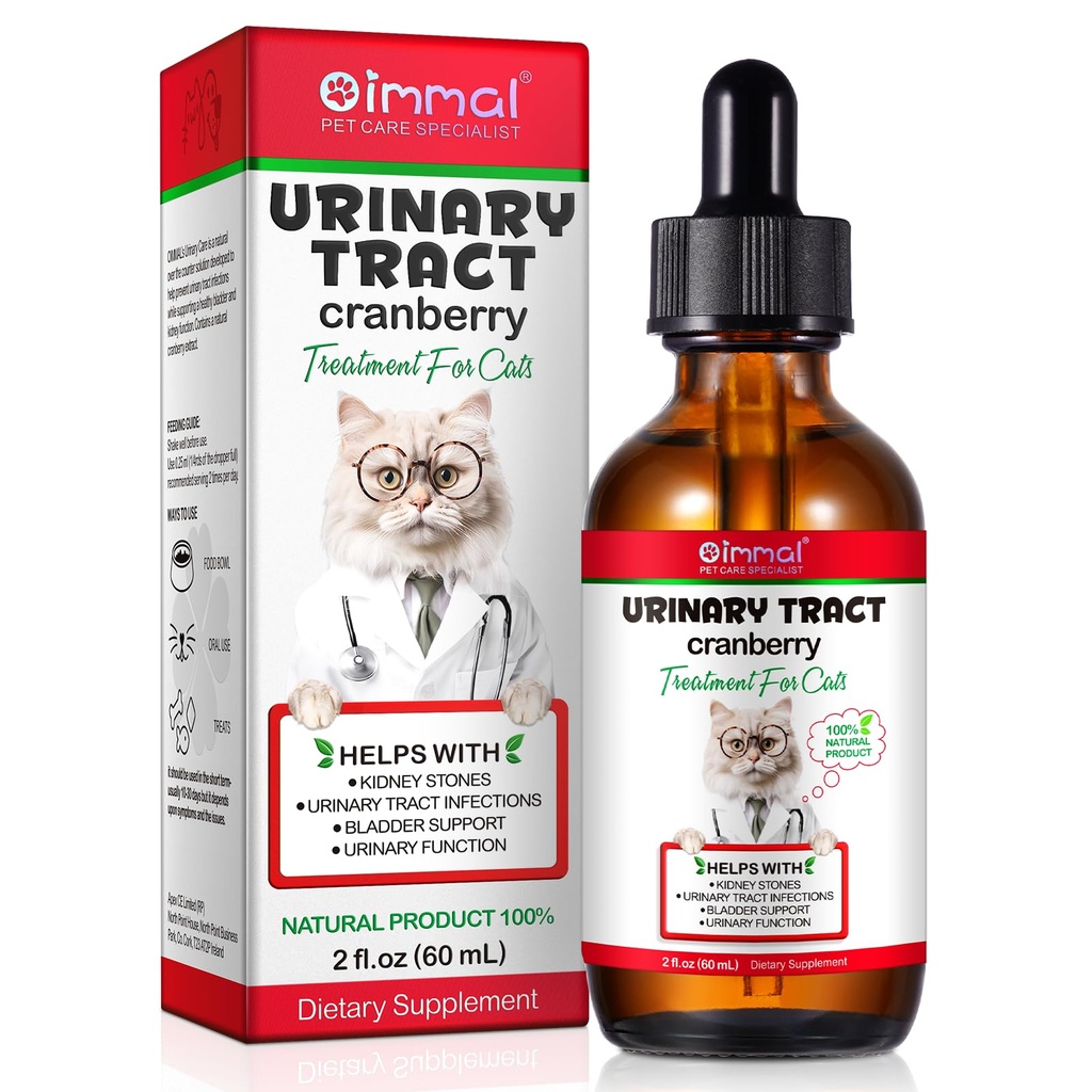 Urinary Tract für Katzen, Natürliche Katze Urinary Tract Infektion Behandlung Tropfen - Unterstützt Blase, Nierenstein, Hund UTI, Cranberry Kidney Bladder Unterstützung Supplement, Chicken Flavor - 60 ml / 2.02oz