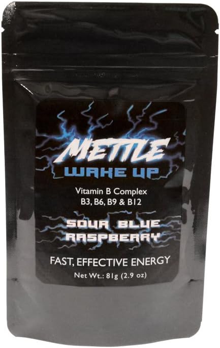 Energy Drink Powder - 100 Portionen | Zucker Free | 200mg Koffein - Mettle Energy Drink Mix (Sour Blue Raspberry)