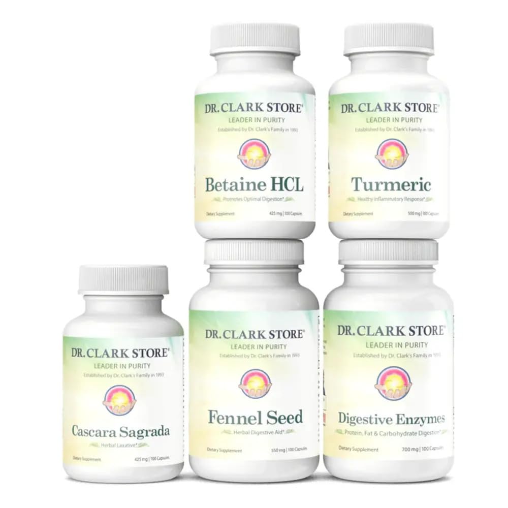 Dr Clark Aide digestive - Supplément alimentaire digestif Nettoyage des colonies - Balances Organismes intestinaux et - Promotion de l'absorption des nutriments - 17 jours Nettoyage
