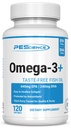 PEScience Omega-3+, 440mg EPA und 240mg DHA Fischöl-Ergänzung, leicht zu schlucken Small Size Softgel, kein Geschmack, 60 Servietten
