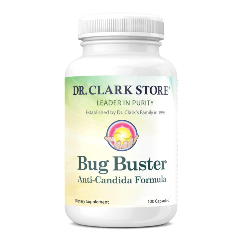 Dr Clark Store Bug Buster Anti-Candida Formula – 620mg, 100 Capsules, soutient Candida Detox & Digestive Health