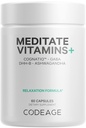 Codeage Meditate Vitamins+ Supplement - CognatiQ, DHH-B, GABA, Ashwagandha, Bio Pilze, Blaubeeren - BDNF Brain Pillen und Neuroprotein - Vegan, Non-GMO, Gluten-Free - 60 Kapseln
