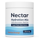 Poudre d'électrolytes sans sucre de nectar - Fruits organiques Pas de sucre ou de calories - Poudre d'hydratation pour le soulagement de la déshydratation et la réhydratation rapide - Keto et Paléo (Tub de service Orange 40)