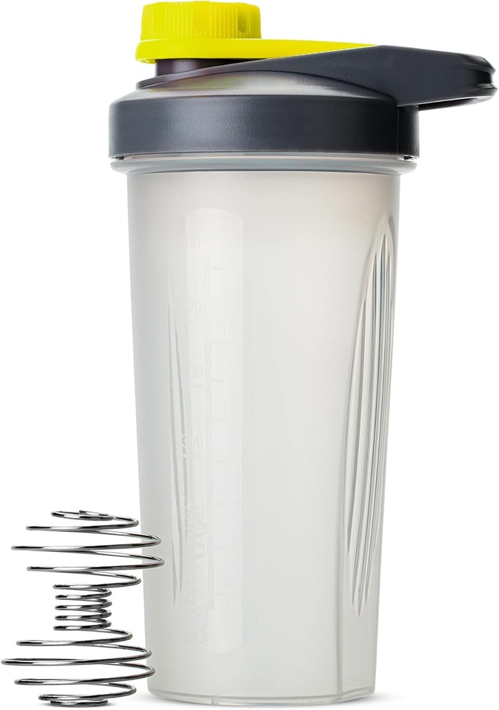Mr. Pen- Shaker Bottles für Proteinmischungen mit Twist Cap, 28 Unzen, Grau/gelb, Protein Shaker Bottle mit Wire Whisk Ball