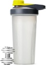 Mr. Pen- Shaker Bottles für Proteinmischungen mit Twist Cap, 28 Unzen, Grau/gelb, Protein Shaker Bottle mit Wire Whisk Ball