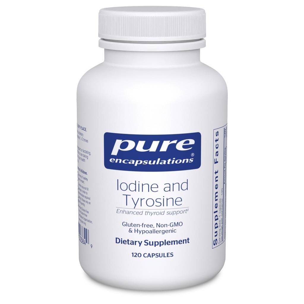 Encapsulations pures Iodine et Tyrosine: Supplément hypoallergénique pour un support thyroïdien amélioré