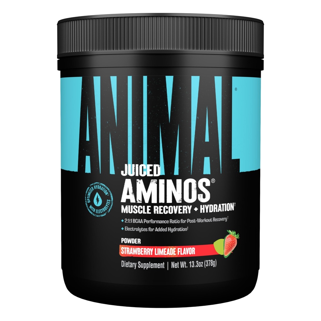 Tiersäftige Aminosäuren - BCAA Pulver EAA Matrix Plus Hydration mit Elektrolyten und Meersalz jederzeit Erholung und verbesserte Leistung, Erdbeer-Limousine Flavor, 30 Servietten