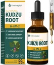 Kudzu Root Extract Tropfen für Leberunterstützung, hohe Absorption Formel Ergänzung mit Milchdistel, Kurkuma und Hovenia Dulcis. 2 Unze