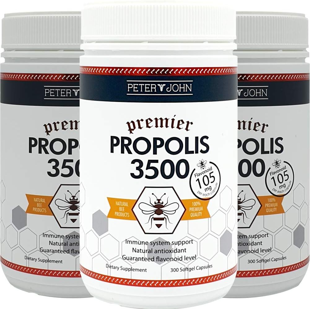 HEALTHFARM Peter John Propolis 3500 (Flavonoid 105mg) 300 Softgel Kapseln (3)