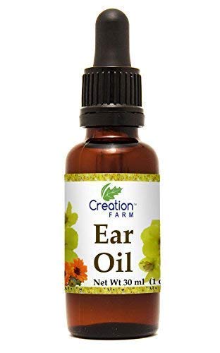 Creation Farm Ear Oil Drops mit Mullein, Calendula, St Johns Wort, All Natural Herbal Relief für Earwax Entfernung, Earache Beruhigung, Itchy Irritated, Clogged oder Dry Ears Made in USA