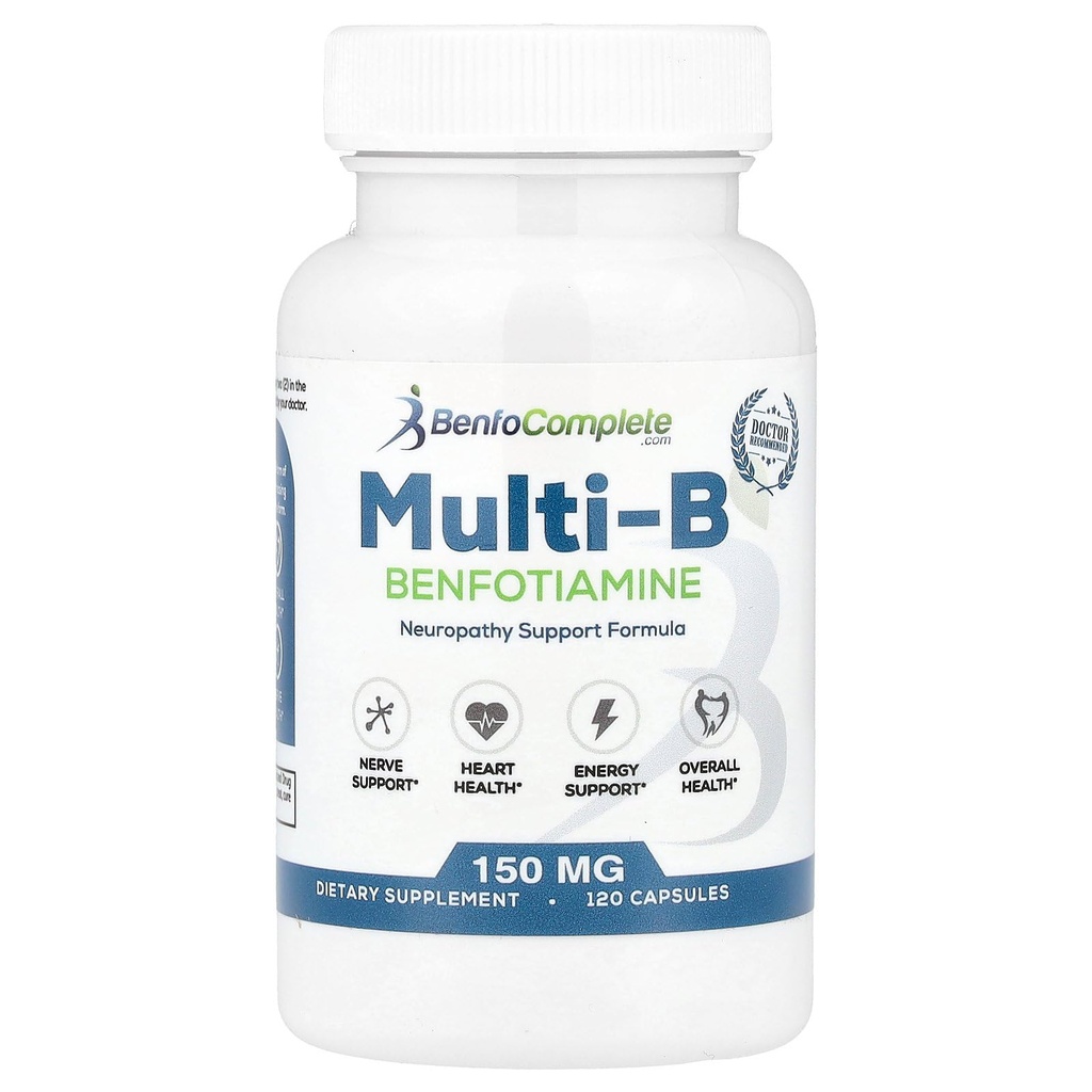 Benfotiamine Inc, Multi-B Neuropathy Support Formula, 150 mg, 120 Kapseln (1)