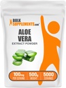 BulkSupplements.com Aloe Vera Extract Powder - Aloe Vera Supplement, Kräuterergänzung - Vegan & Glutenfrei, 100mg pro Servierung, 500g (1.1 lbs) (Pack von 1)
